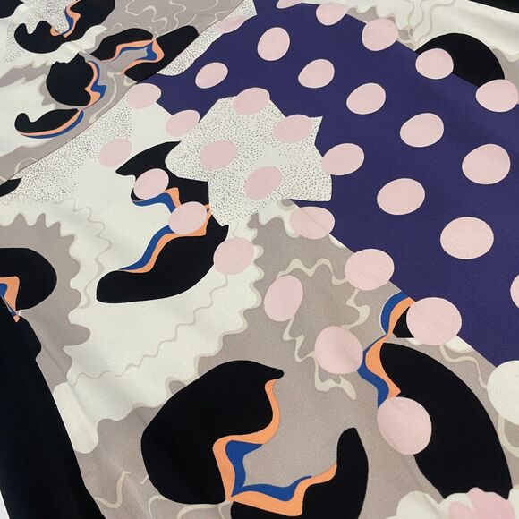 ~ Vtg 6 Diane Von Furstenberg Silk Dress Asami Print Graphic Abstract DVF Multi - Picture 14 of 16